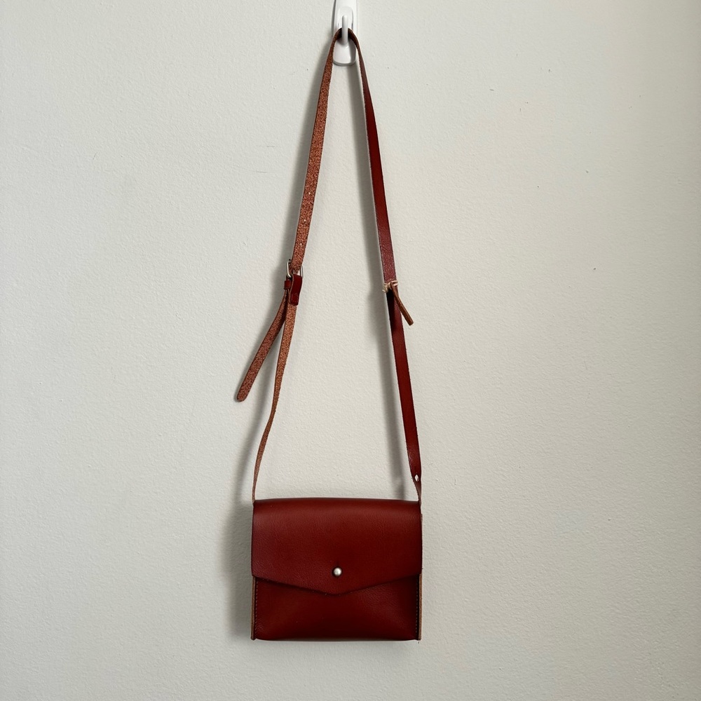 Zara Girls Tan Leather Crossbody Bag